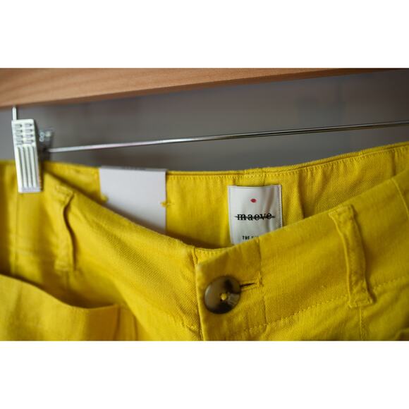 Anthropologie Colette Cropped Wide-Leg Pants Linen SIZED WRONG - Picture 2 of 3